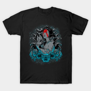 Geisha girl and Kitsune mask T-Shirt